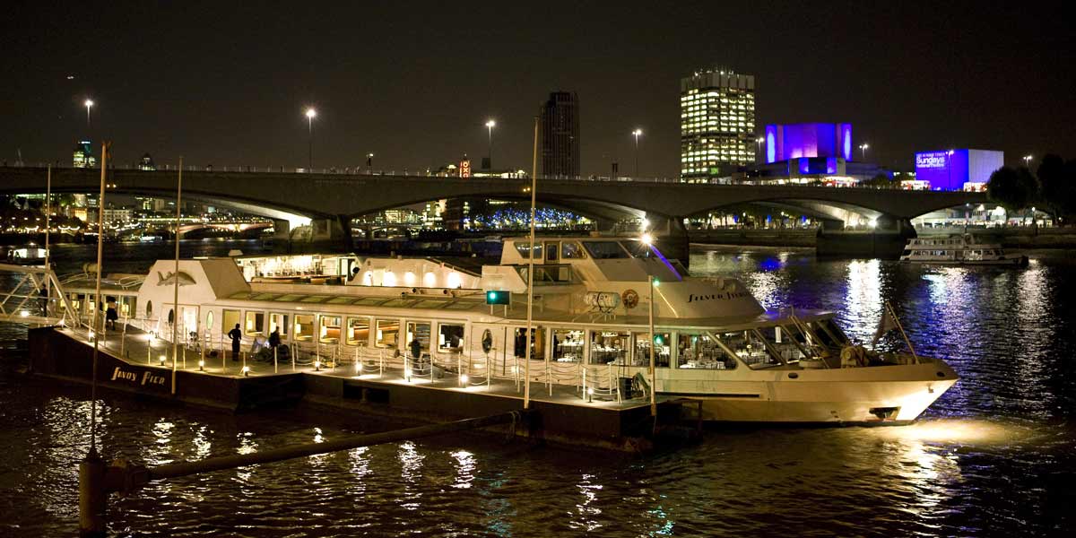 Boat On The Thames For Events, Silver Sturgeon, Prestigious Venues