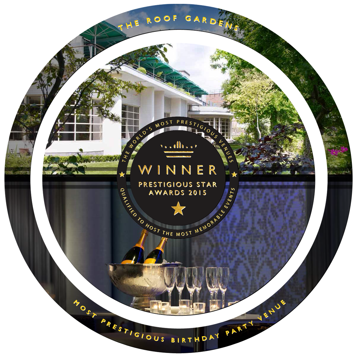 Most Prestigious Birthday Party Venue, The Roof Gardens, Prestigious Star Awards 2015